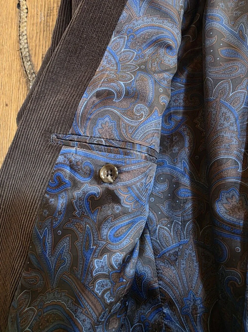Ralph Lauren Men's Brown Corduroy Blazer - Classic Two-Button Sport Coat 44L